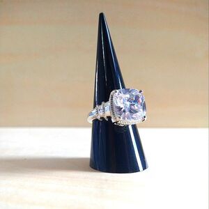 Simulated Diamond Ring in Sterling Silver